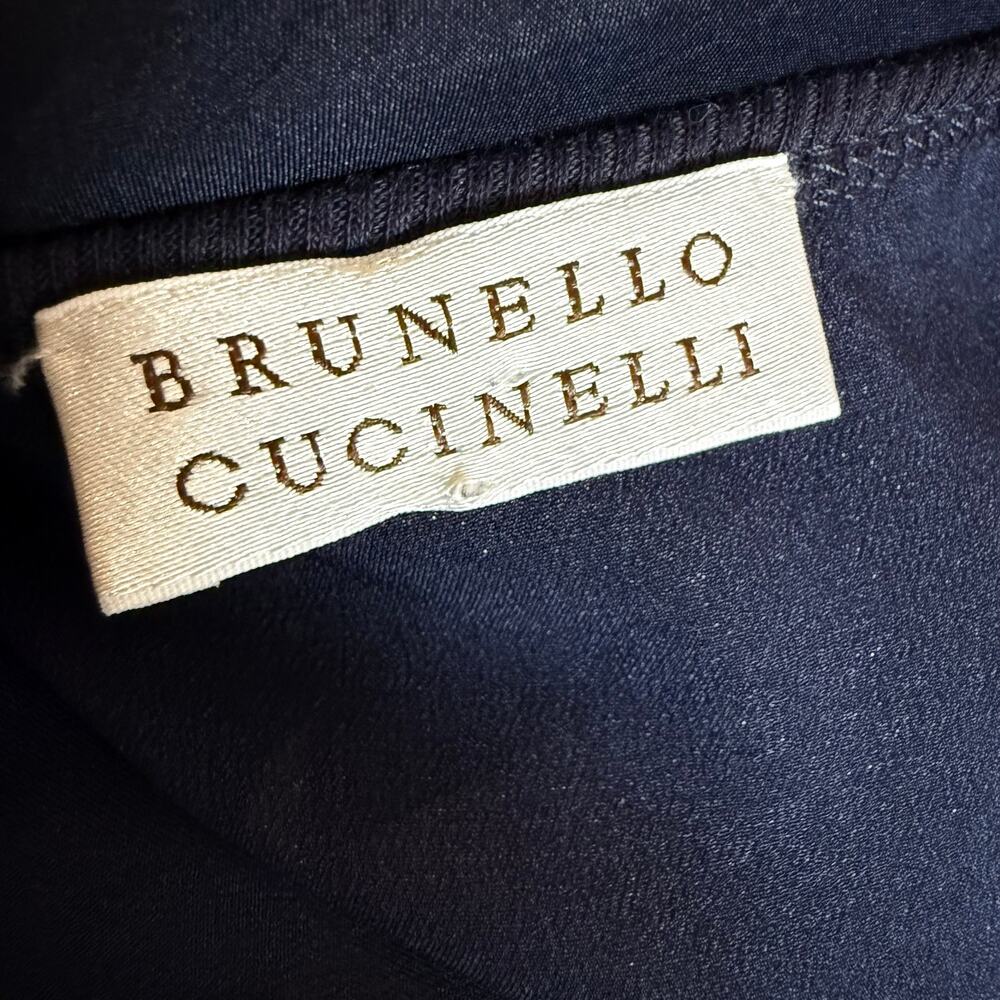 Brunello Cucinelli Tiered Tunic Top Blouse Size M Sleeveless Made in Italy - Picture 6 of 14